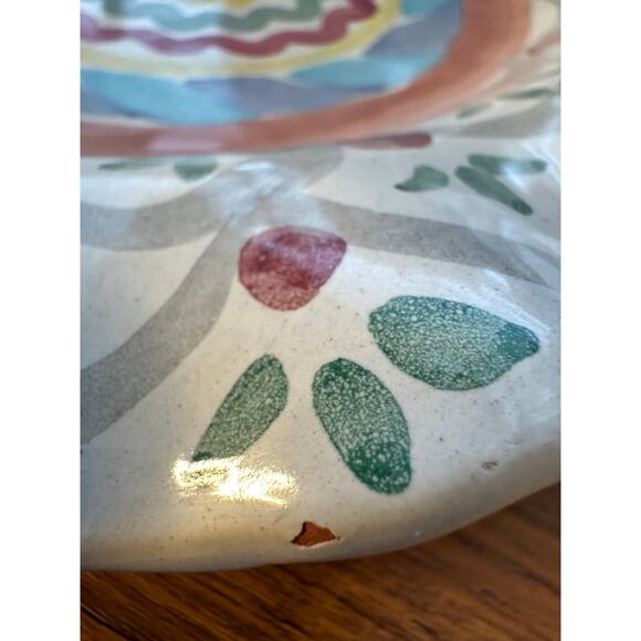 Mackenzie Childs Vintage Stoke Gabriel Fluted 11” Plate Read - Picture 10 of 10